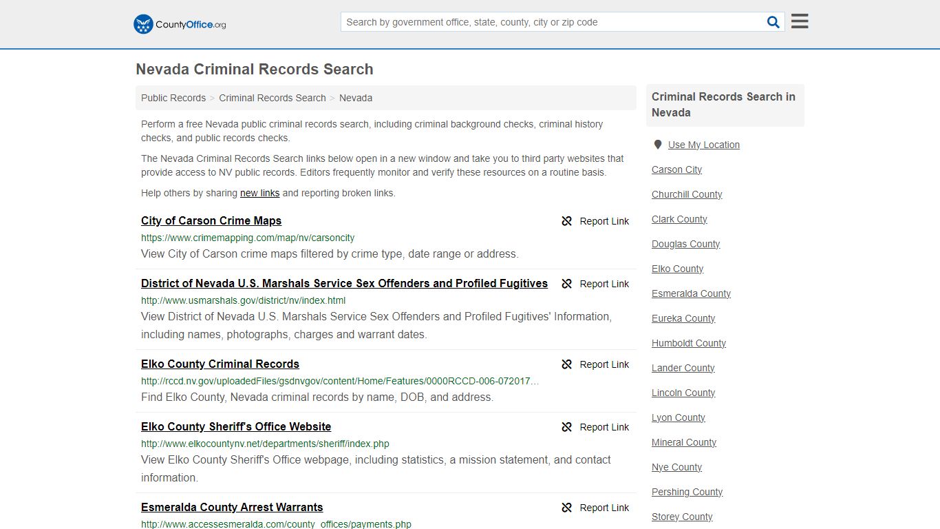 Criminal Records Search - Nevada (Arrests, Jails & Most Wanted Records)